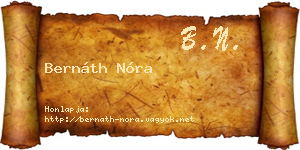 Bernáth Nóra névjegykártya
